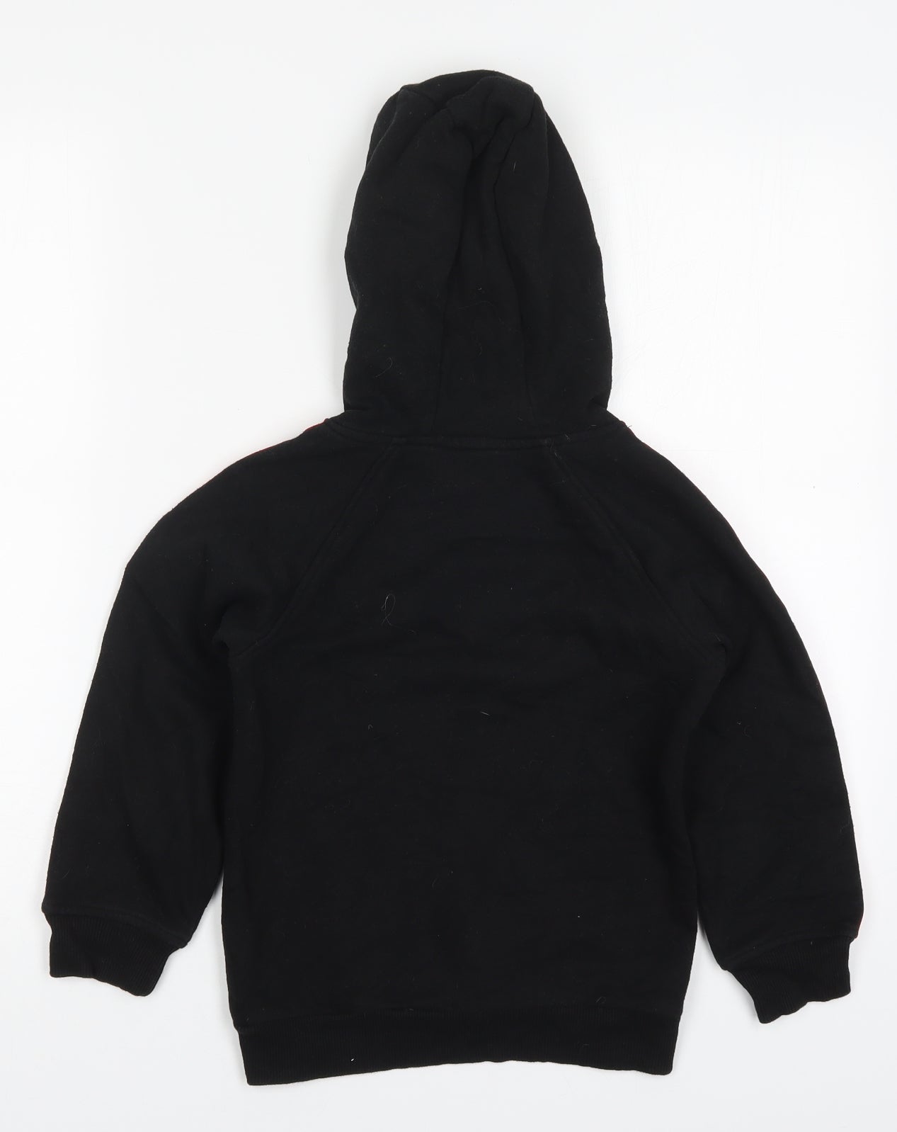 Matalan Boys Black  Cotton Pullover Hoodie Size 7 Years  Pullover - Play The Game