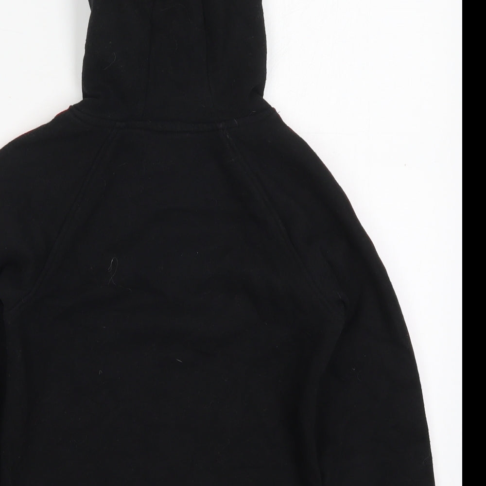 Matalan Boys Black  Cotton Pullover Hoodie Size 7 Years  Pullover - Play The Game