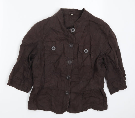 Womens UK Size 14 Debenhams Brown Jacket