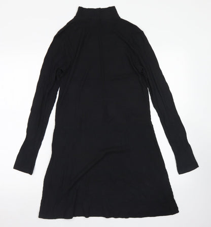 Divided Womens Black  Viscose Fit & Flare  Size M  Mock Neck