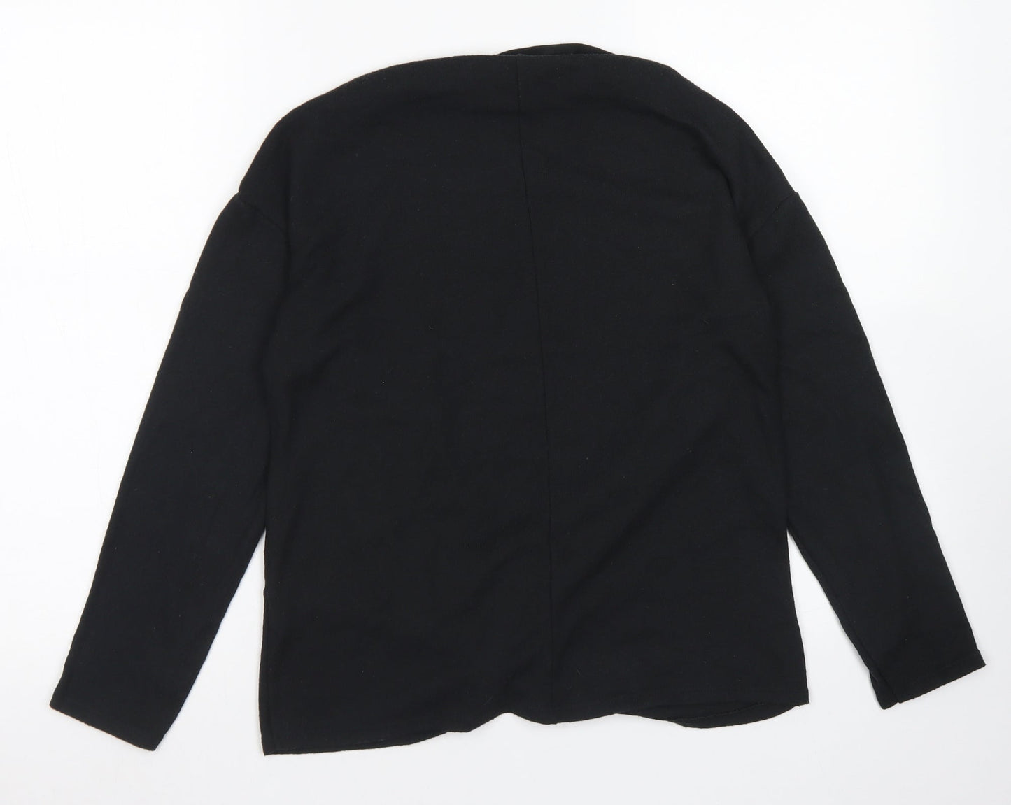 George Womens Black  Polyester Basic T-Shirt Size 10 Boat Neck - knot front