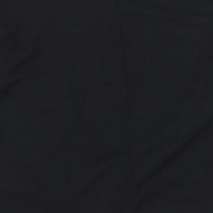 George Womens Black  Polyester Basic T-Shirt Size 10 Boat Neck - knot front