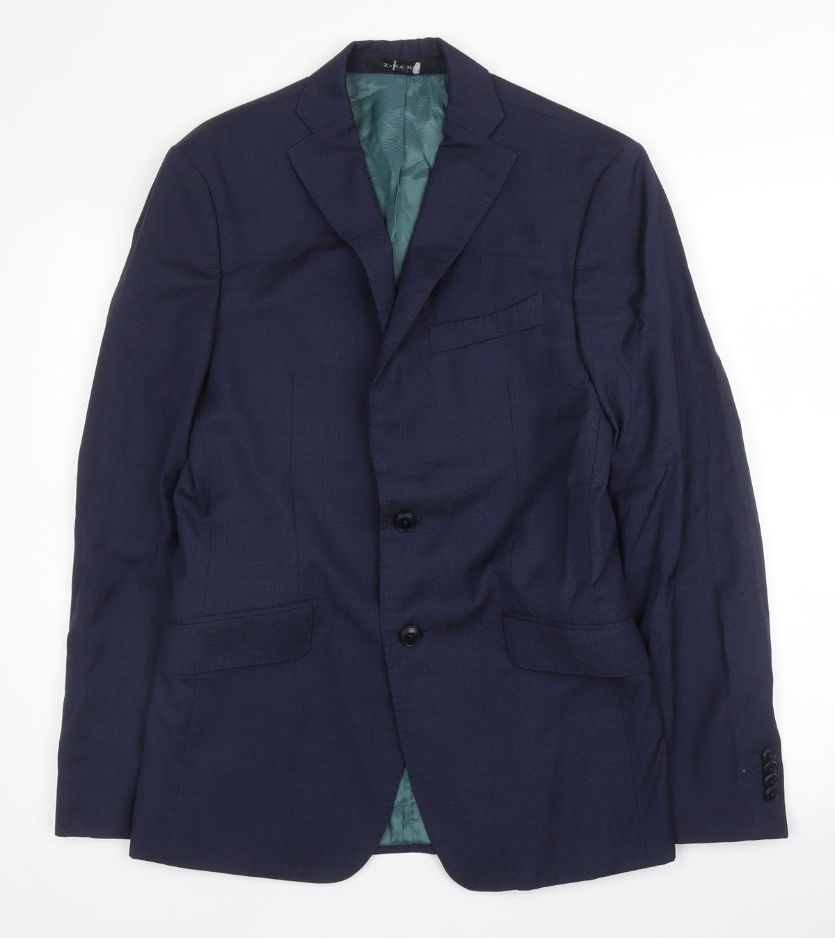 Mens UK Size 38 Zara Regular Blue Suit Jacket