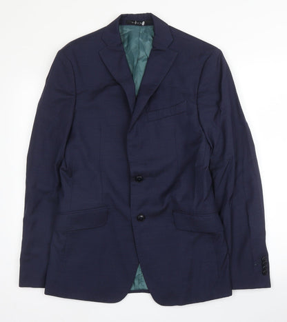 Mens UK Size 38 Zara Regular Blue Suit Jacket