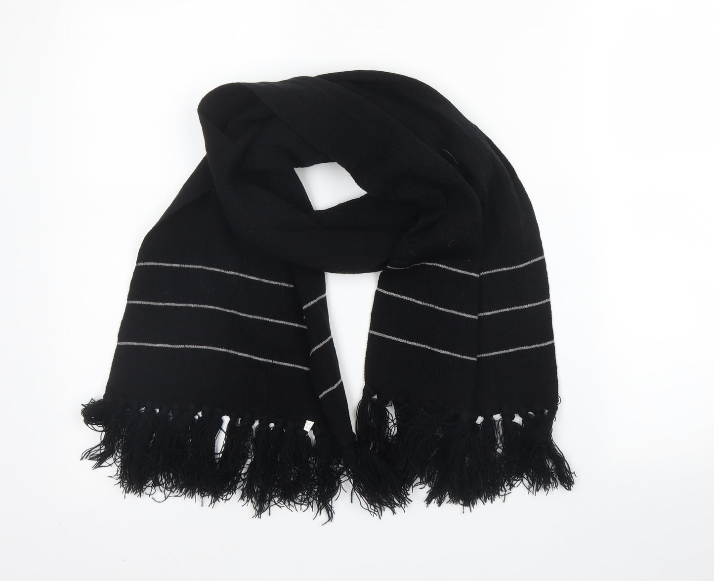 Preworn Unisex Black  Acrylic  Scarf