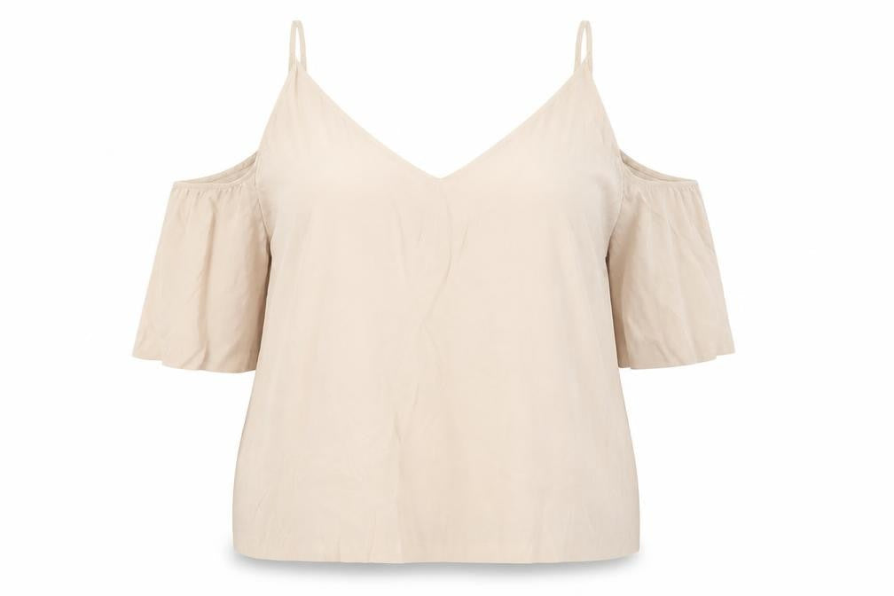 Womens UK Size 10 H&M Beige Camisole Blouse