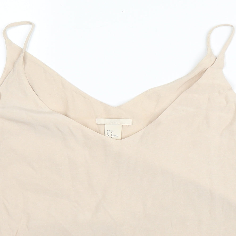 Womens UK Size 10 H&M Beige Camisole Blouse