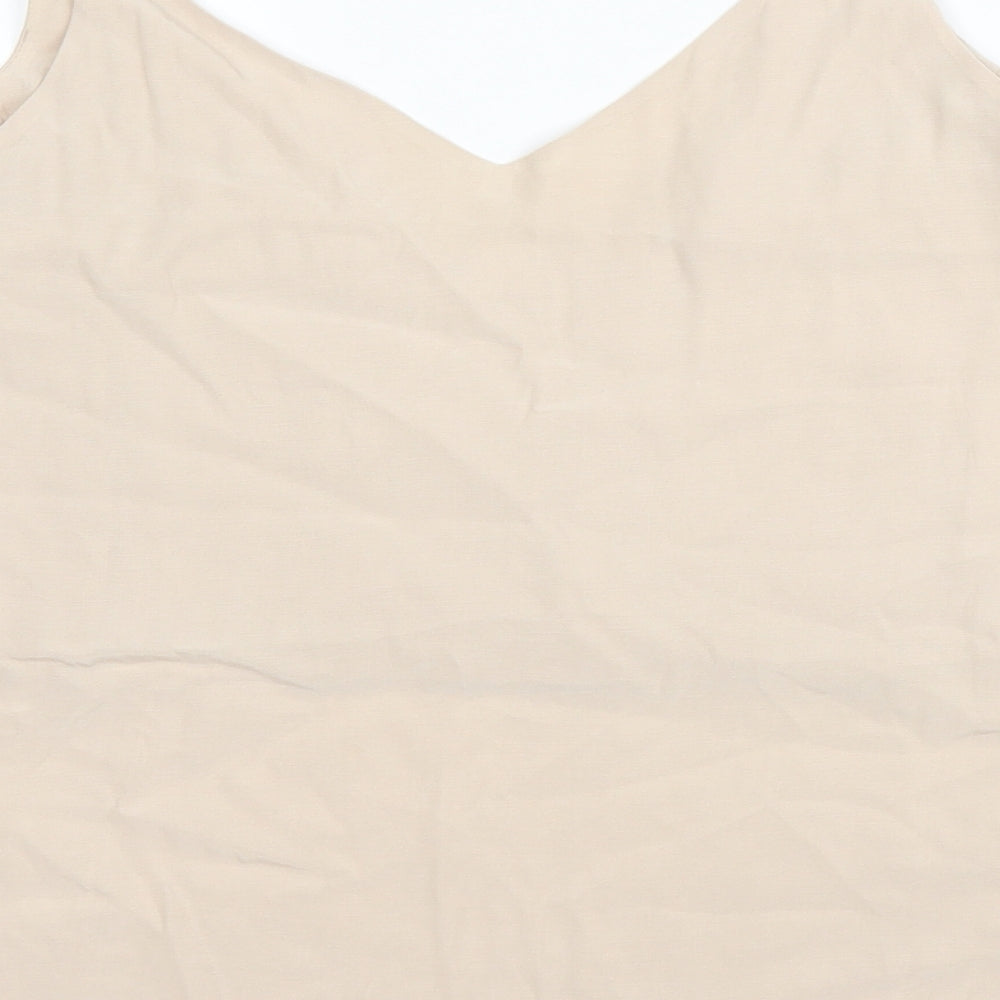 Womens UK Size 10 H&M Beige Camisole Blouse