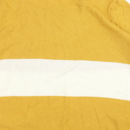 TU Womens Yellow Round Neck  Acrylic Pullover Jumper Size 14