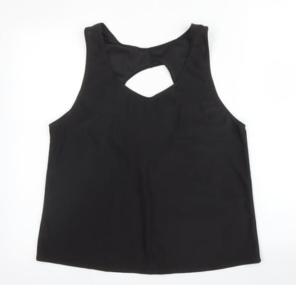 Womens UK Size L Preworn Black Basic Blouse