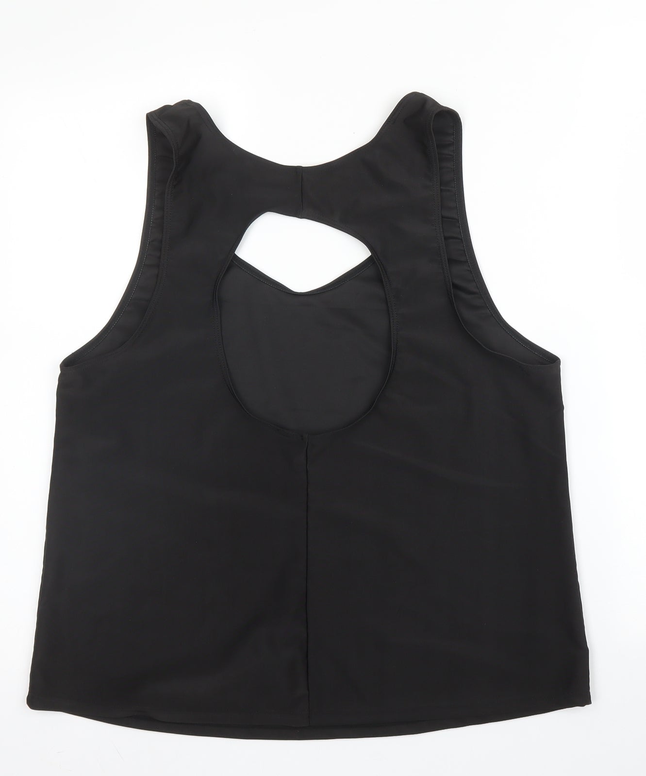 Womens UK Size L Preworn Black Basic Blouse