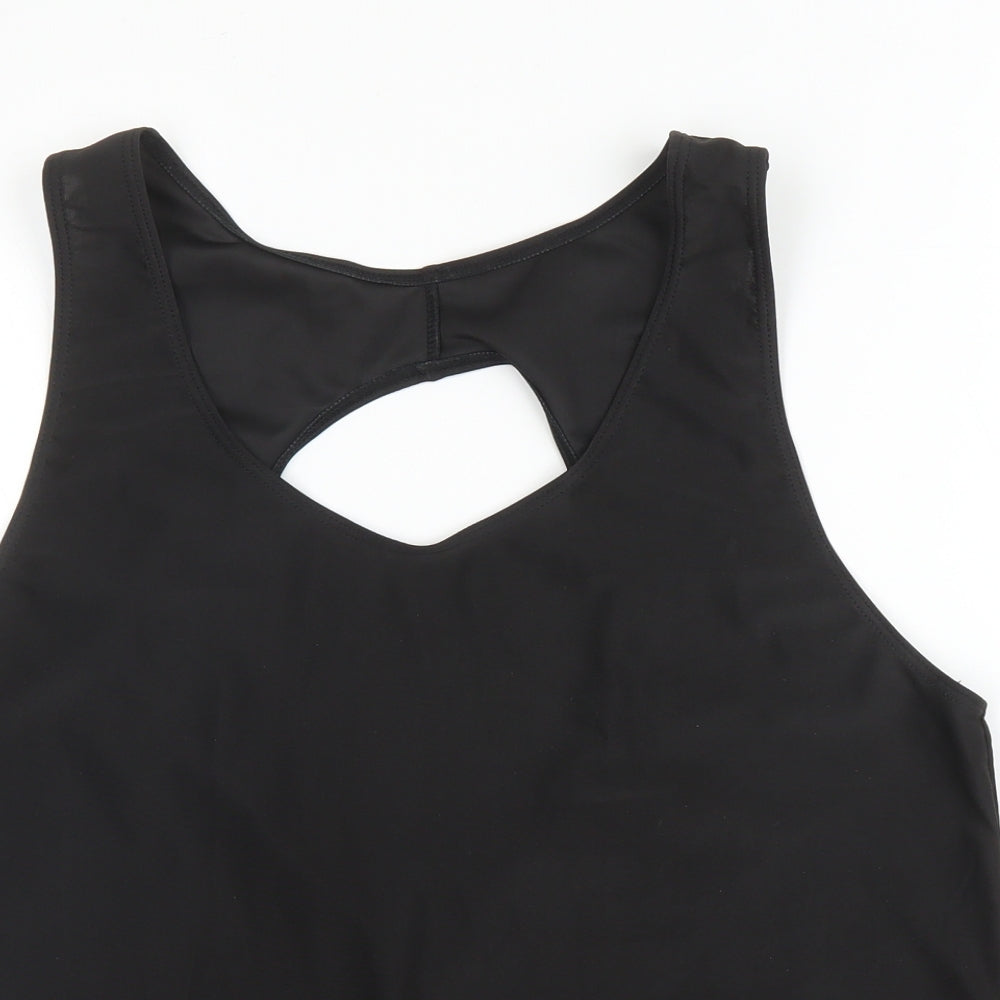 Womens UK Size L Preworn Black Basic Blouse