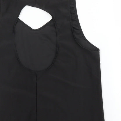 Womens UK Size L Preworn Black Basic Blouse