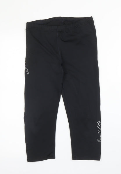 Odlo Womens Black  Polyester Capri Leggings Size M
