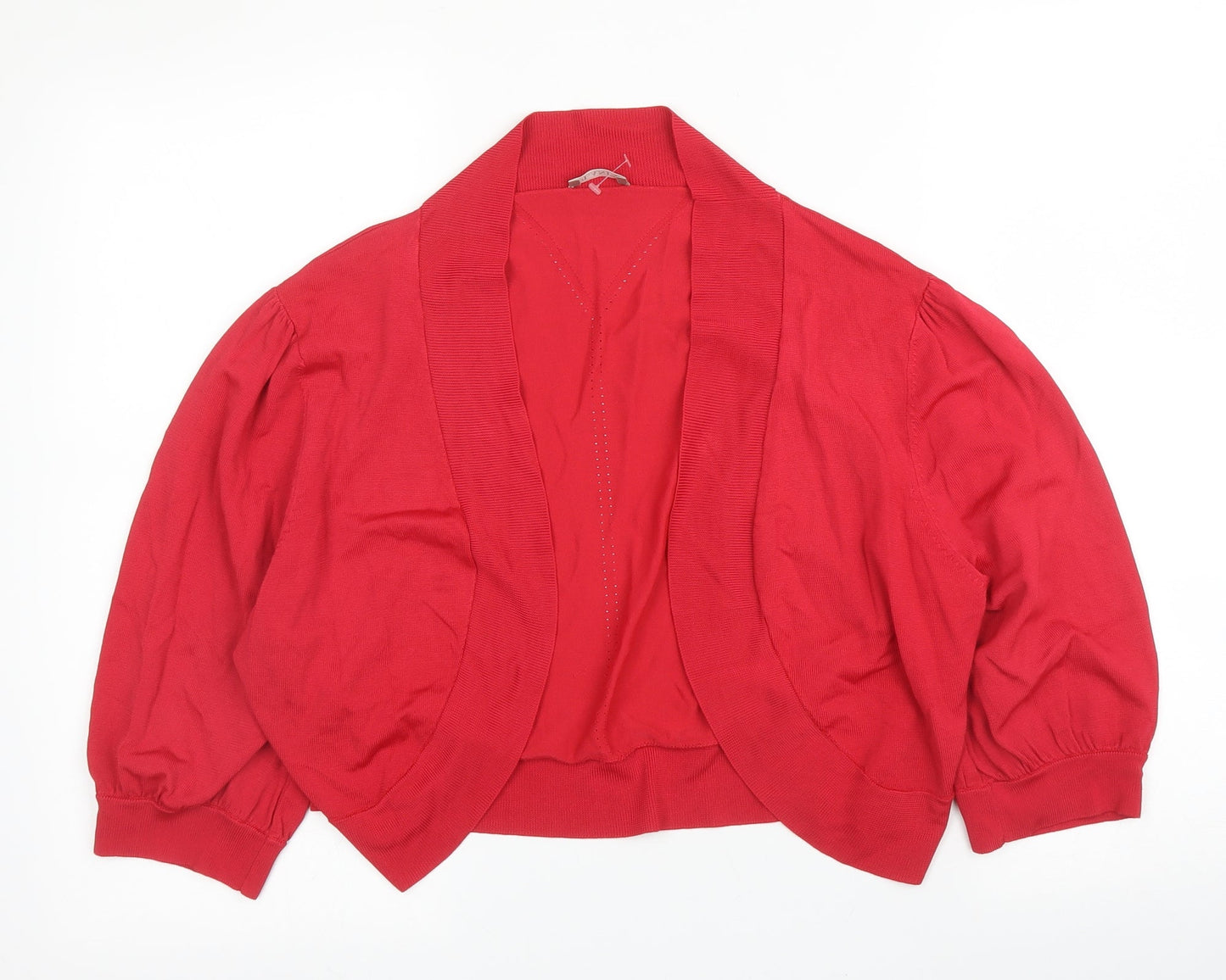 Womens UK Size XL Planet Red Cardigan Jumper
