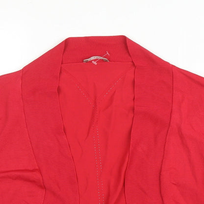 Womens UK Size XL Planet Red Cardigan Jumper