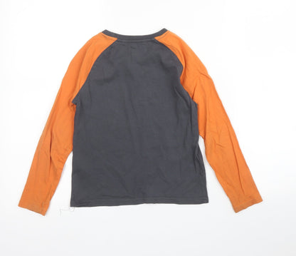 Neon Sheep Boys Orange  Cotton Basic T-Shirt Size 5 Years Round Neck