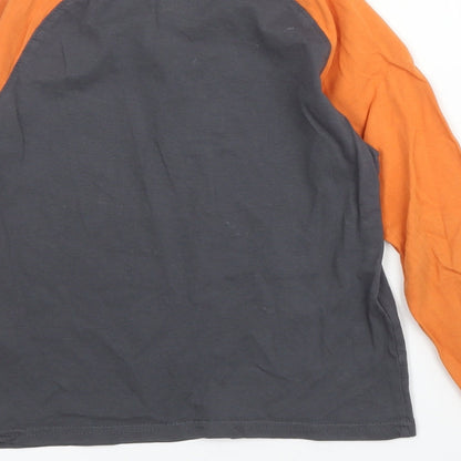 Neon Sheep Boys Orange  Cotton Basic T-Shirt Size 5 Years Round Neck