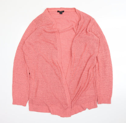 ESMARA Womens Pink V-Neck  Acrylic Cardigan Jumper Size 16