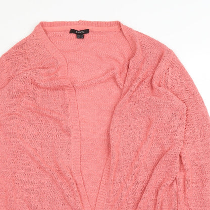 ESMARA Womens Pink V-Neck  Acrylic Cardigan Jumper Size 16