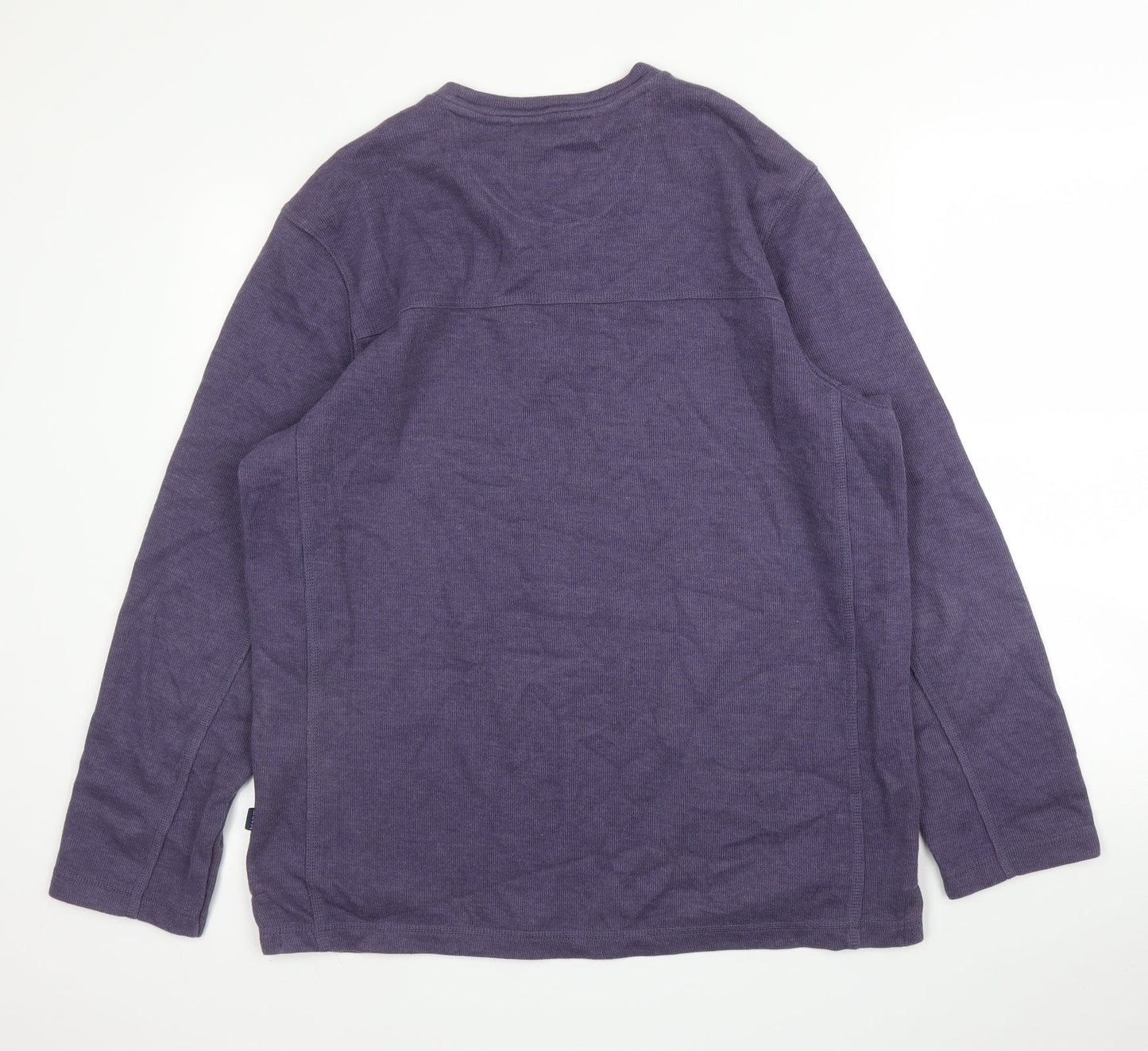 Debenhams Mens Purple Round Neck  Cotton Pullover Jumper Size M