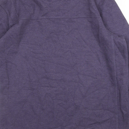 Debenhams Mens Purple Round Neck  Cotton Pullover Jumper Size M