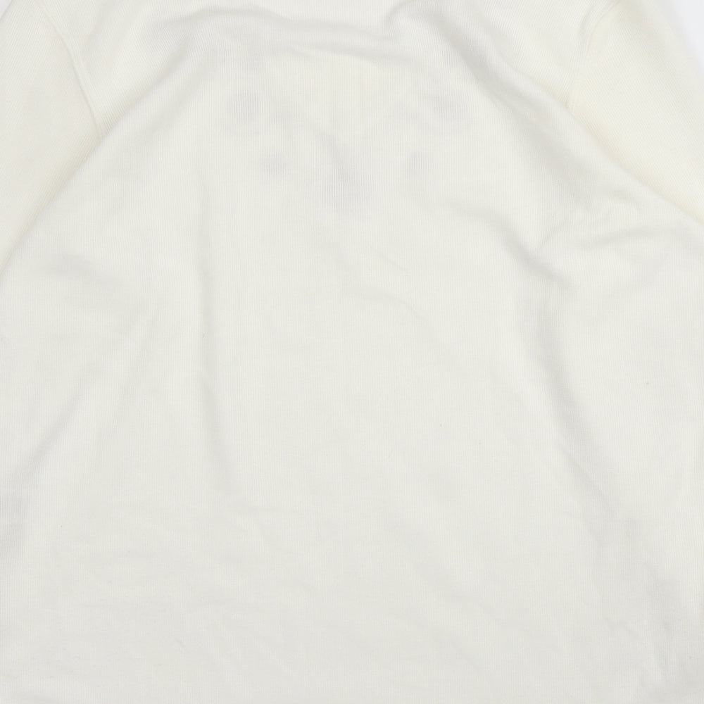 Womens UK Size S BM Casual White Pullover Jumper