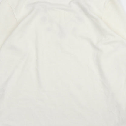 Womens UK Size S BM Casual White Pullover Jumper