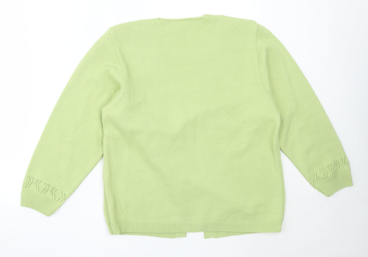 Womens UK Size S Florida Green Cardigan Jumper