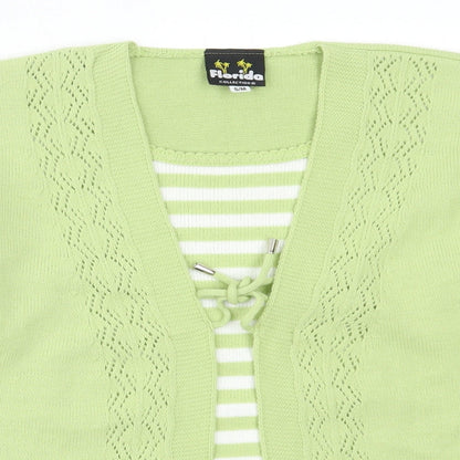 Womens UK Size S Florida Green Cardigan Jumper