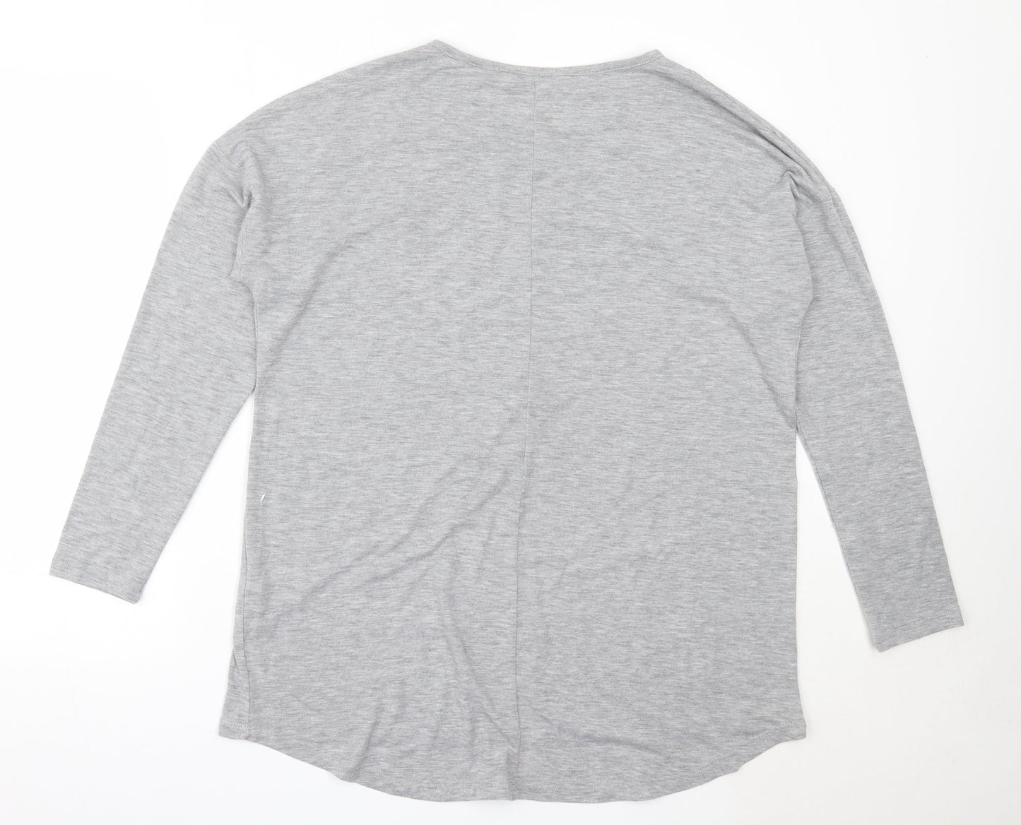 George Womens Grey Round Neck  Polyester Pullover Jumper Size 14