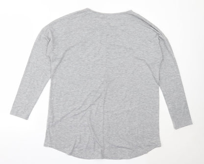 George Womens Grey Round Neck  Polyester Pullover Jumper Size 14