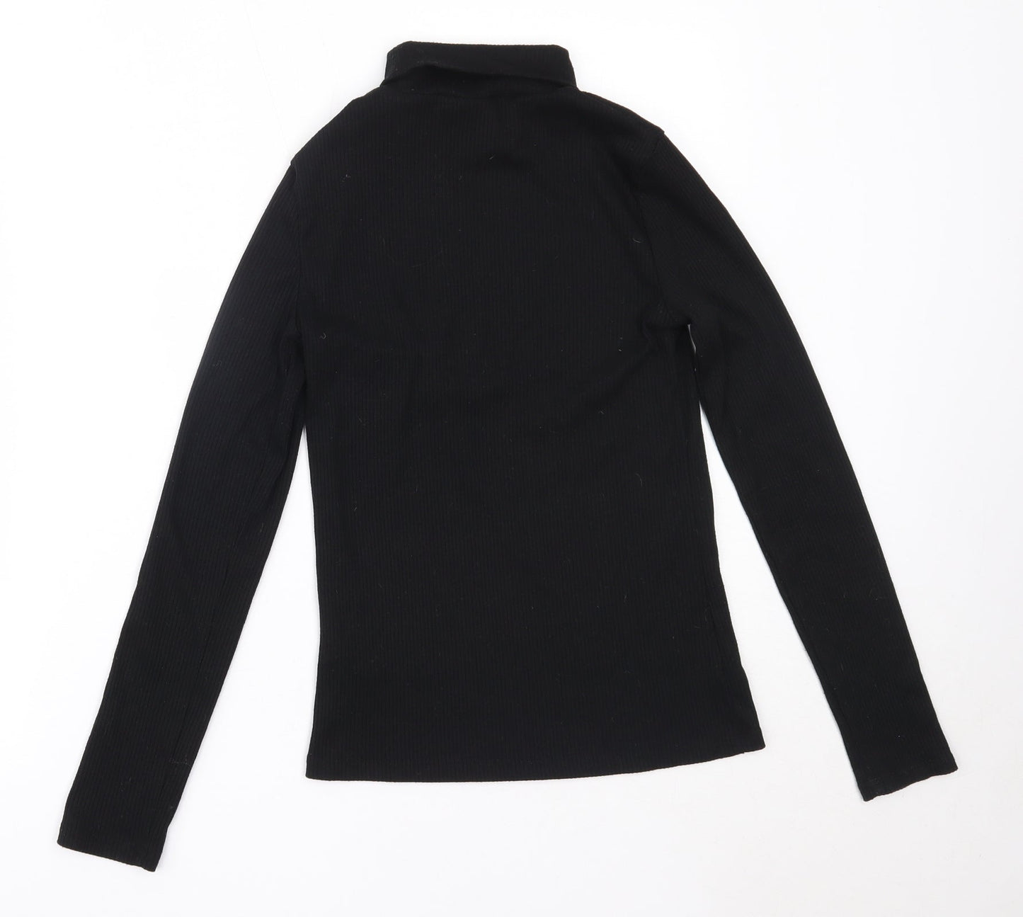 F&F Girls Black Roll Neck  Polyester Pullover Jumper Size 13-14 Years