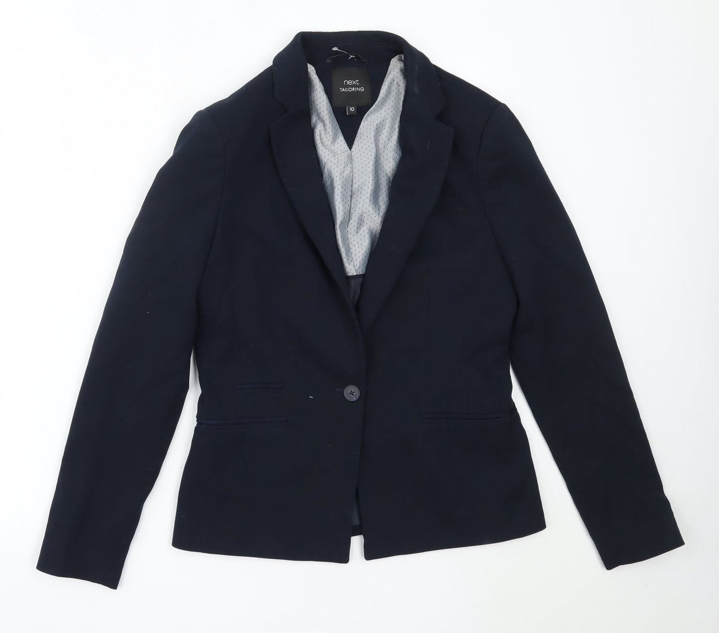 NEXT Womens Blue  Polyester Jacket Blazer Size 10