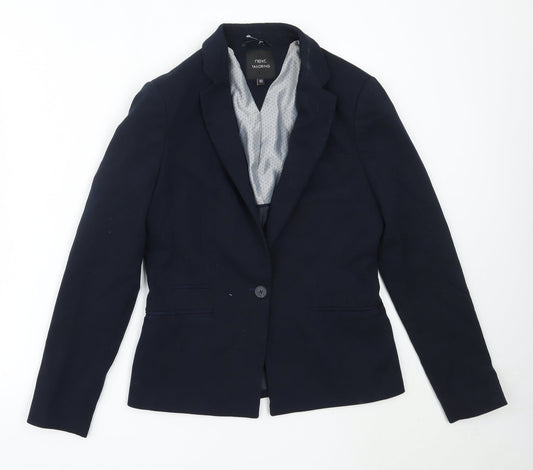 NEXT Womens Blue  Polyester Jacket Blazer Size 10