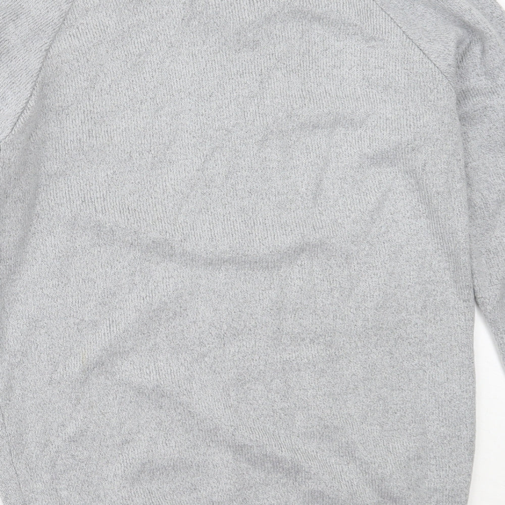 River Island Mens Grey Round Neck  Acrylic Pullover Jumper Size M