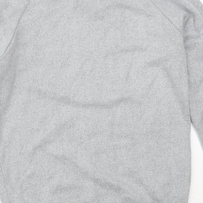River Island Mens Grey Round Neck  Acrylic Pullover Jumper Size M