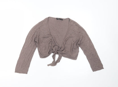 Womens UK Size M GREAT PLAINS Brown Shrug Jumper