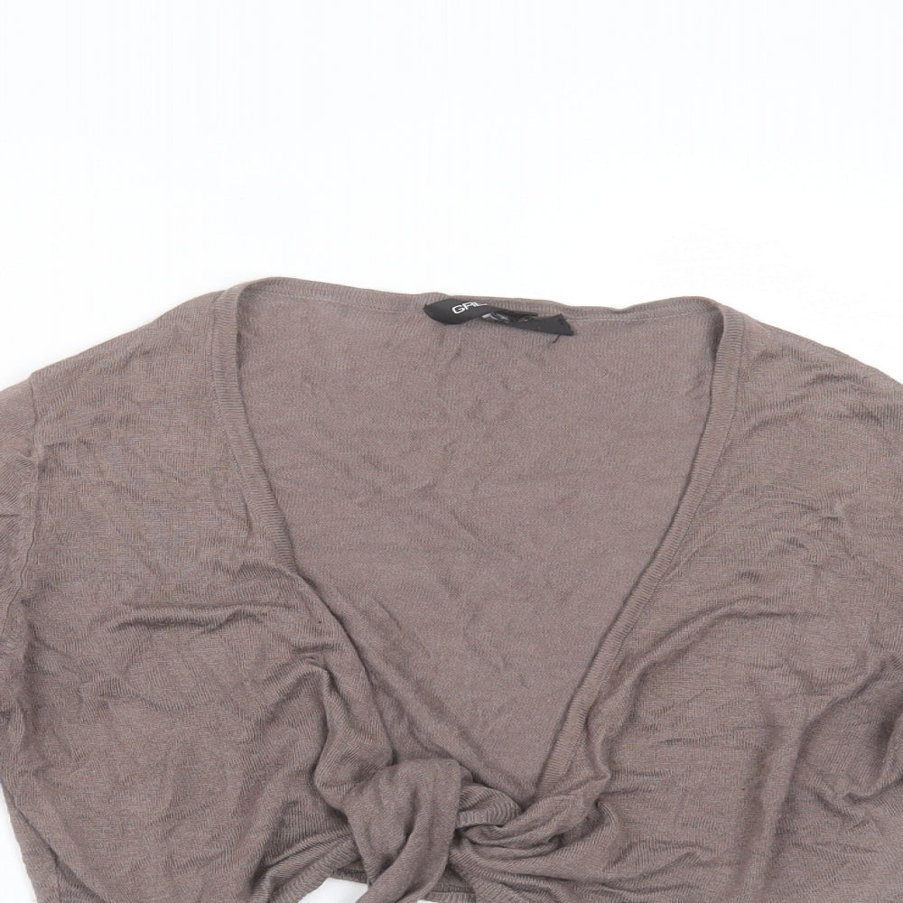 Womens UK Size M GREAT PLAINS Brown Shrug Jumper