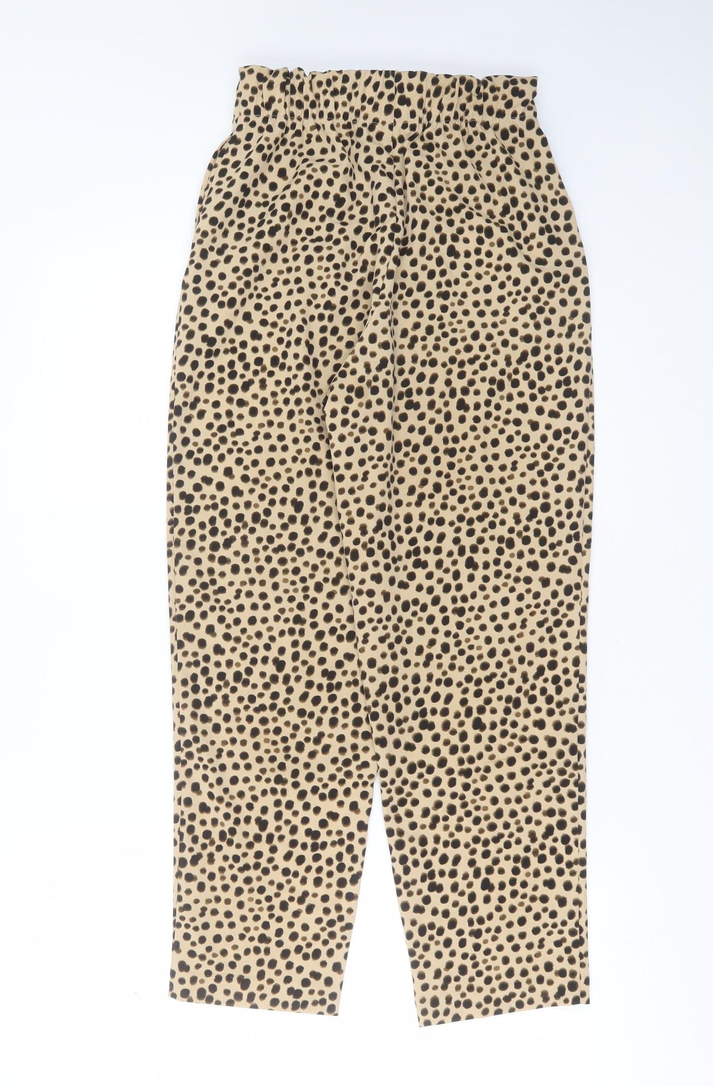 Womens UK Size 4 Monki Regular Fit  Brown Trousers