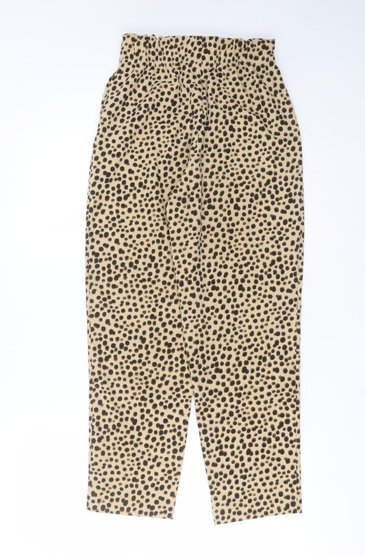Womens UK Size 4 Monki Regular Fit  Brown Trousers