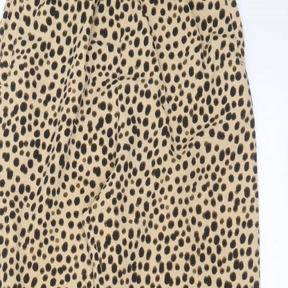 Womens UK Size 4 Monki Regular Fit  Brown Trousers