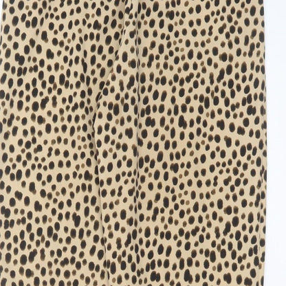 Womens UK Size 4 Monki Regular Fit  Brown Trousers