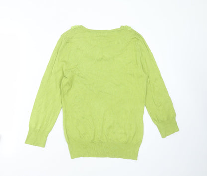 Womens UK Size 10 Marks and Spencer Green Pullover Jumper