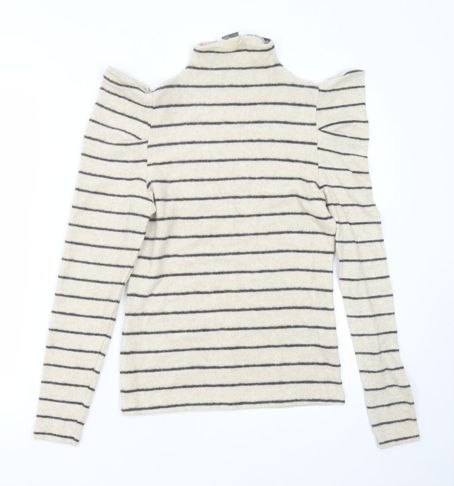 Womens UK Size 8 Papaya Beige Pullover Jumper