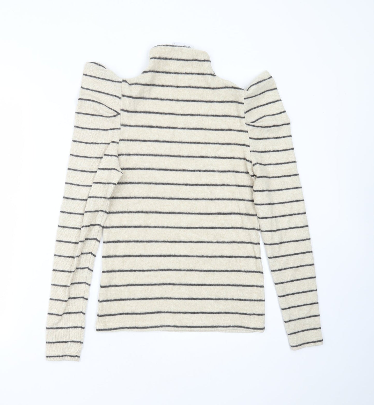 Womens UK Size 8 Papaya Beige Pullover Jumper