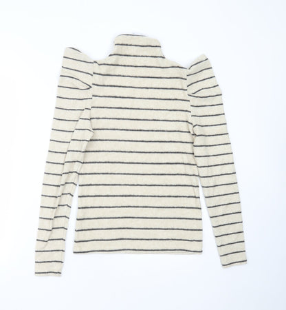 Womens UK Size 8 Papaya Beige Pullover Jumper