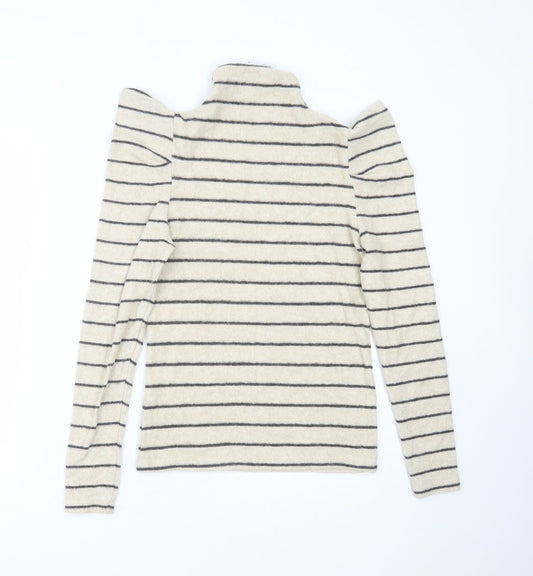 Womens UK Size 8 Papaya Beige Pullover Jumper