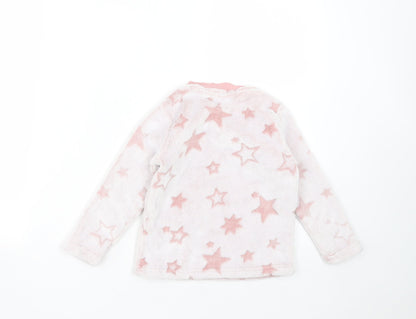 Nutmeg Girls Pink Geometric Polyester Top Pyjama Top Size 3-4 Years   - Star Pattern