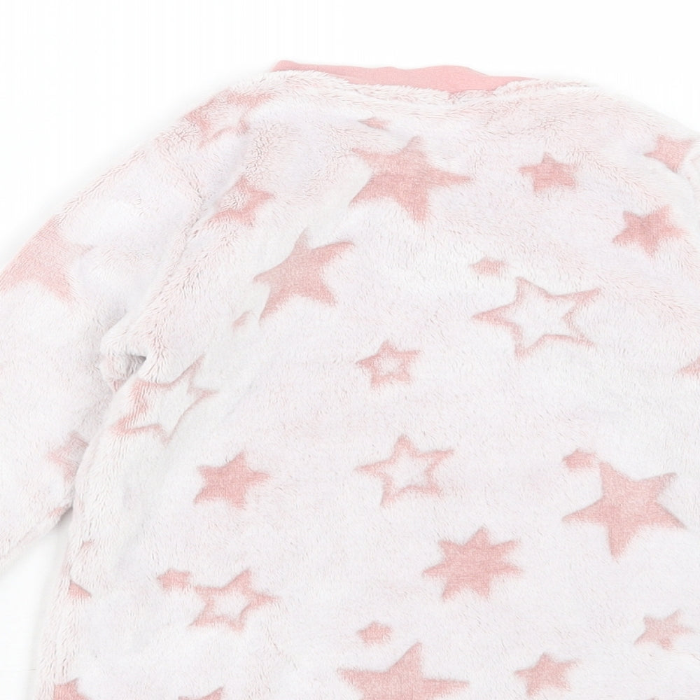 Nutmeg Girls Pink Geometric Polyester Top Pyjama Top Size 3-4 Years   - Star Pattern